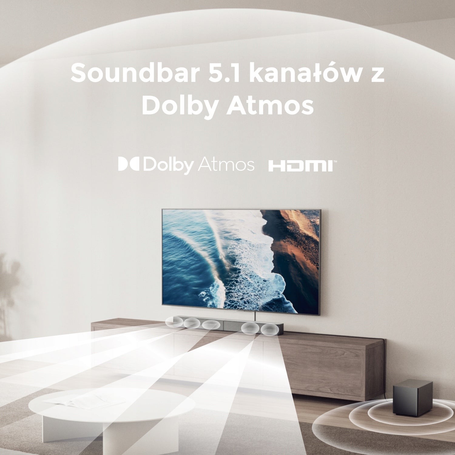 Ultimea Poseidon M60 BOOM Soundbar Subwoofer Home Theater 5.1 with Dolby Atmos Packaging status original