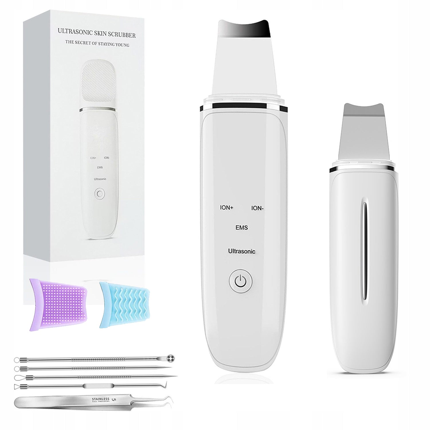 Ultrasonic Skin Scrubber EMS Blackhead Remover, Pore Cleaner for Home Use