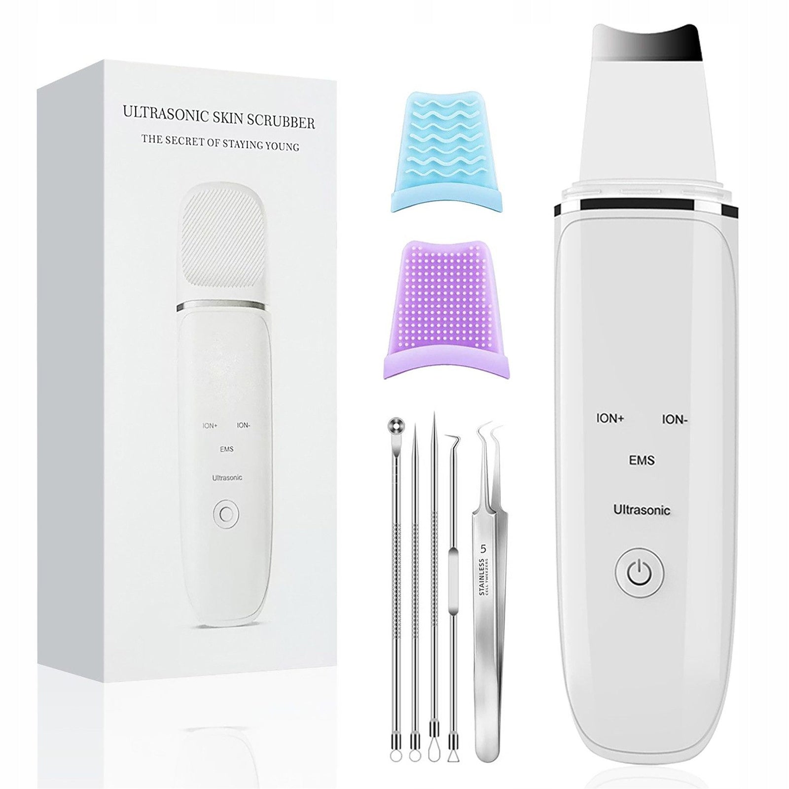 Ultrasonic Skin Spatula EMS Facial Tool for Blackhead Removal Pore Cleaning Medical device no