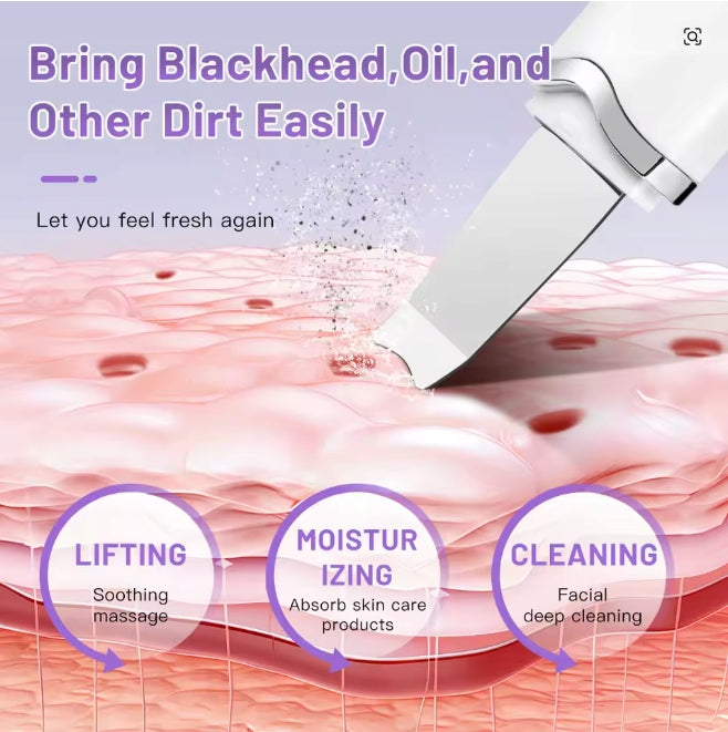 Ultrasonic cavitation peeling 3in1 – cleansing, lifting Power supply battery mains and battery