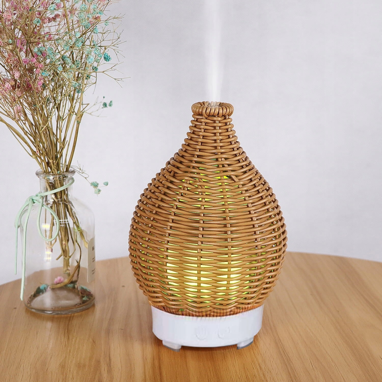 Ultrasonic diffuser Aroma Folk brown eco aromatherapy for LED oils Medical device no