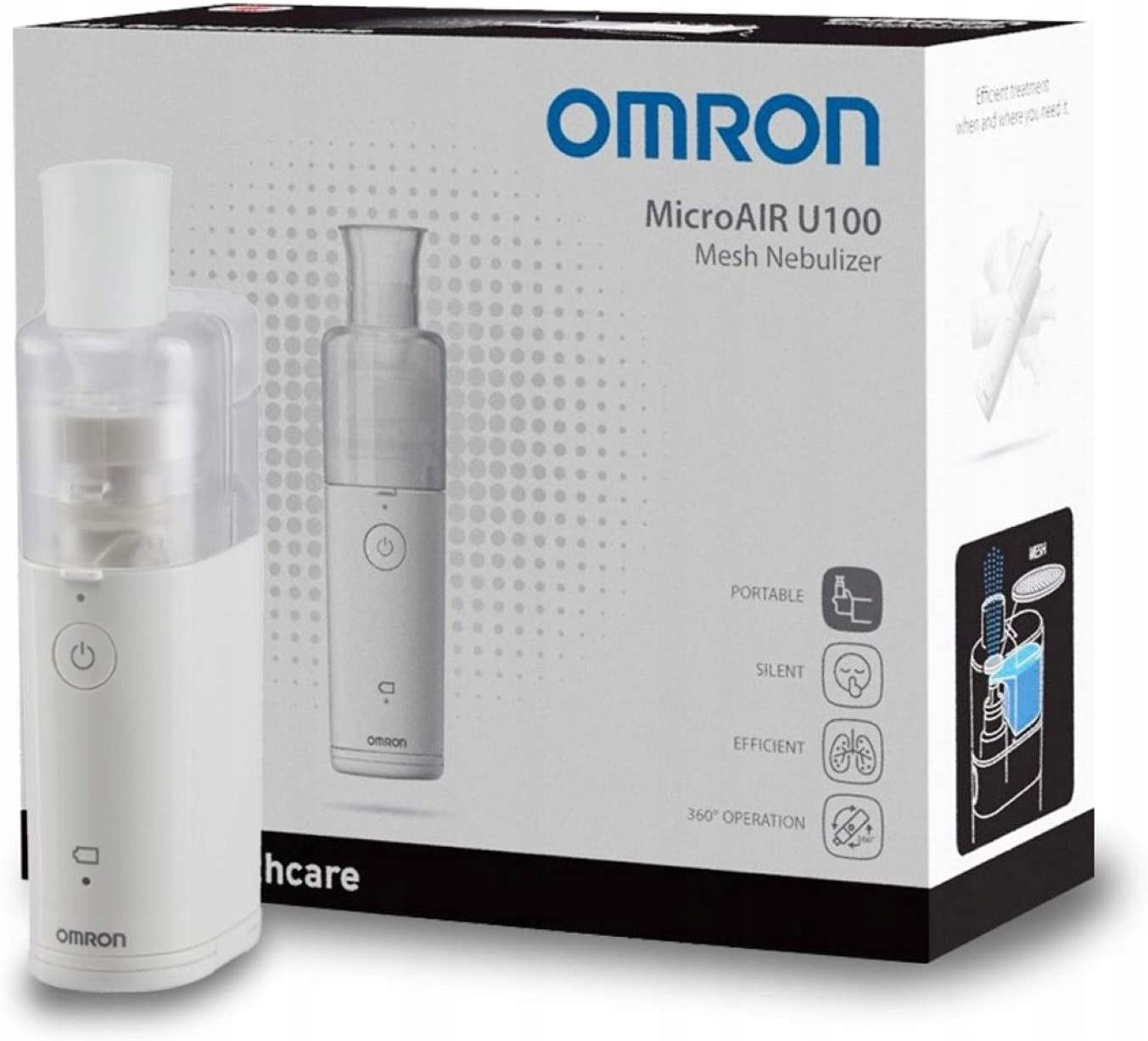 Ultrasonic mesh nebulizer MicroAir U100 Omron quiet small