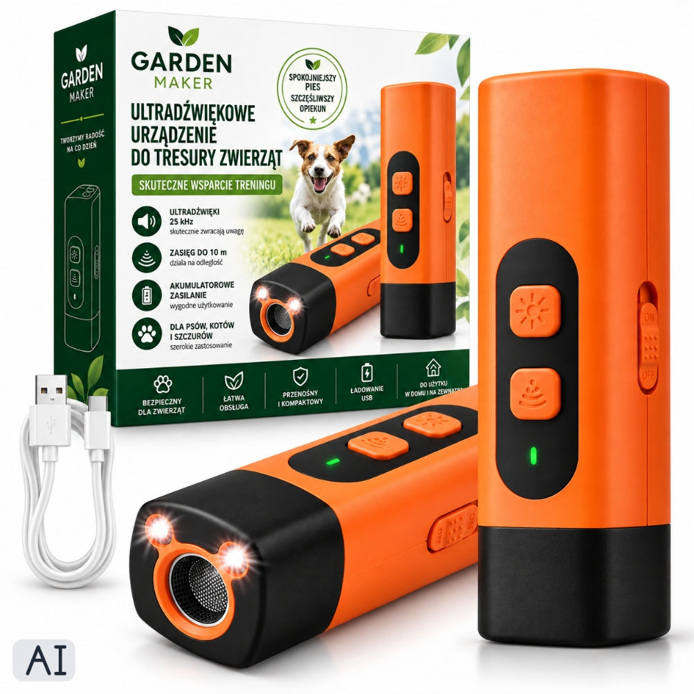 Ultrasonic repellent for dogs training 25 kHz 10 m battery