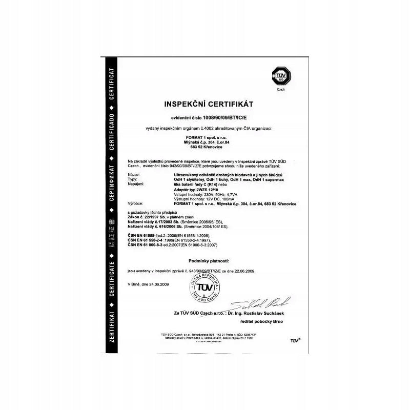 Ultrasound rodent repellent MICE RATS MARTENS OdH1 audible Manufacturer code 110108