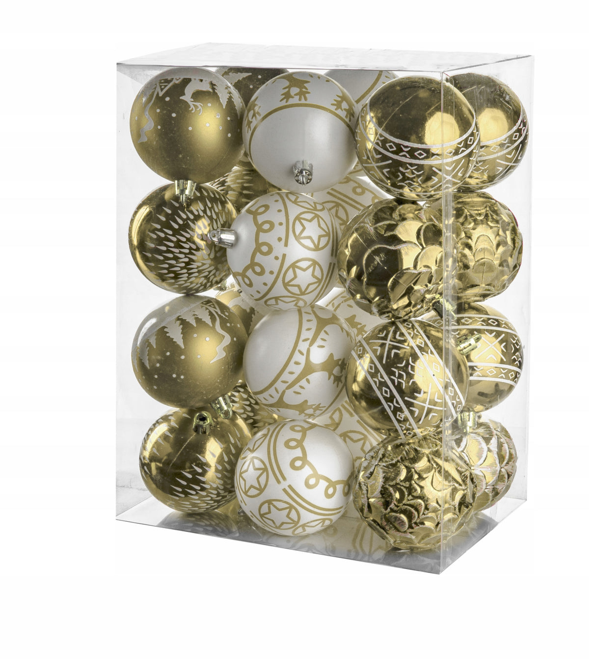 Unbreakable Christmas balls 24 pcs 7cm CHRISTMAS BAUBLES SET Manufacturer code Plastikowe bombki choinkowe 24 szt