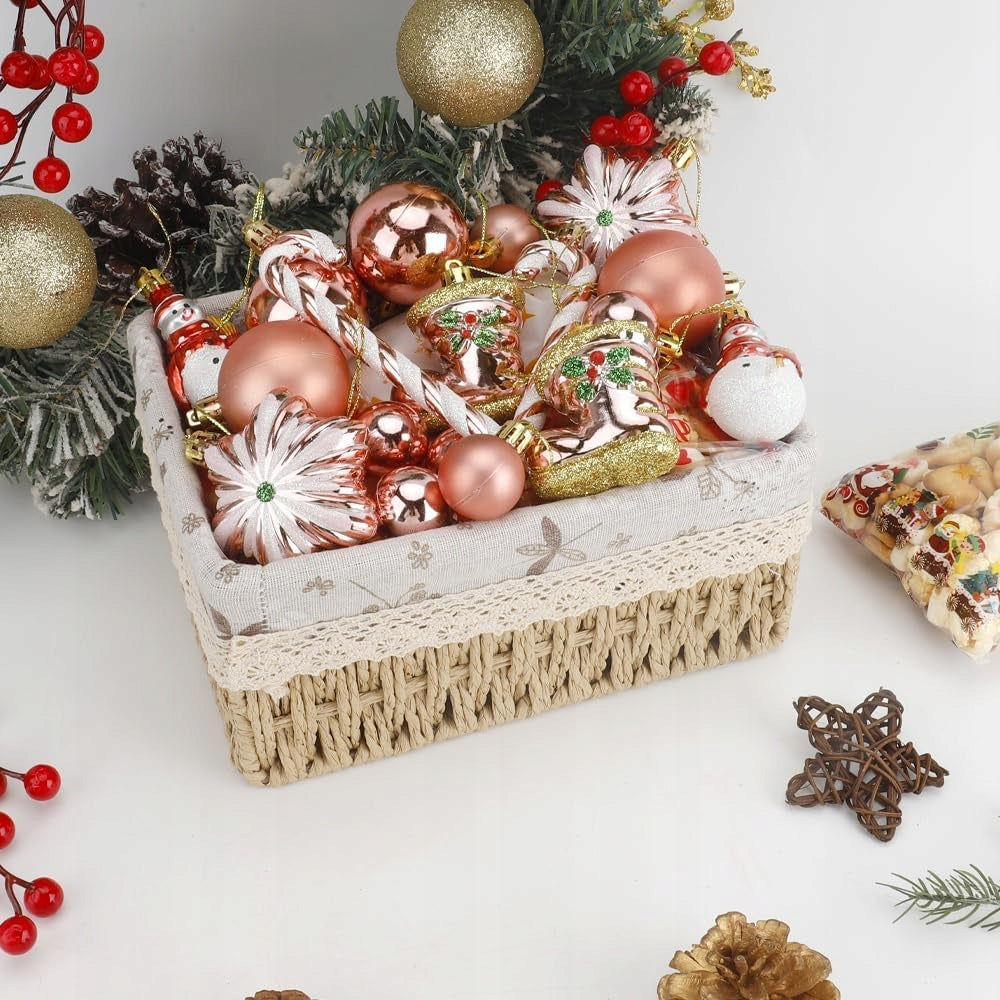Unbreakable Christmas balls Bubbles for Christmas tree PINK / CHAMPAGNE -20 pieces Brand no brand