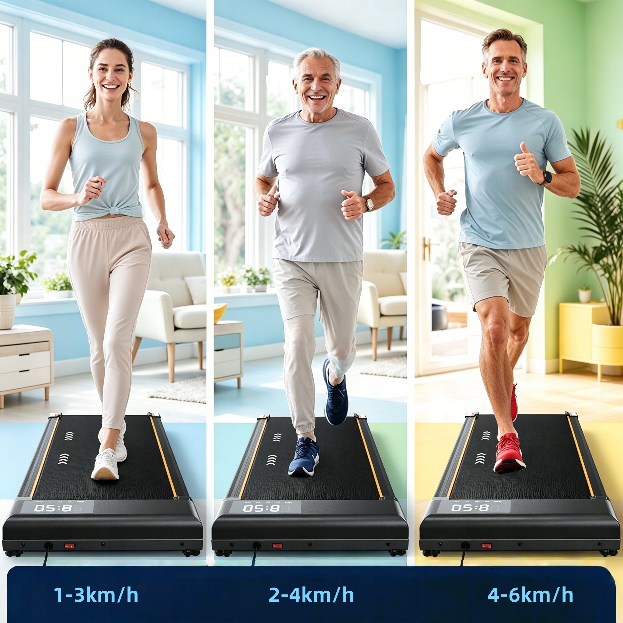 Under Desk Walking Pad Treadmill, 7% Incline, 2.25HP, Remote Control, 120KG Manufacturer code 6976909984236