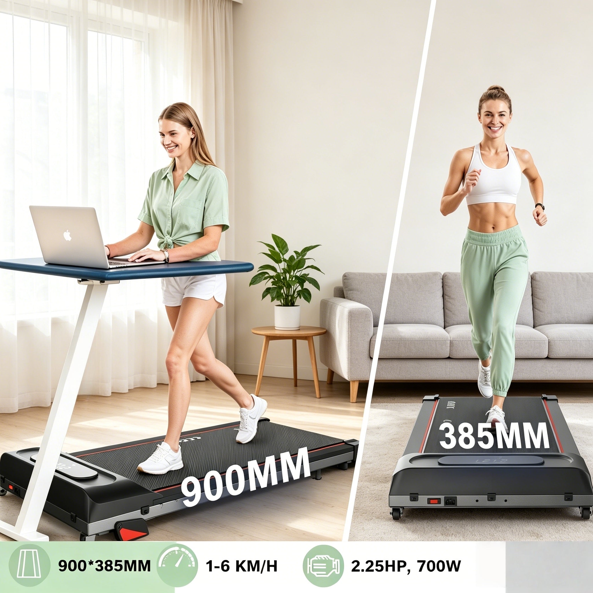 Under Desk Walking Pad Treadmill with 4% Incline Compact Home Treadmill Packaging status original