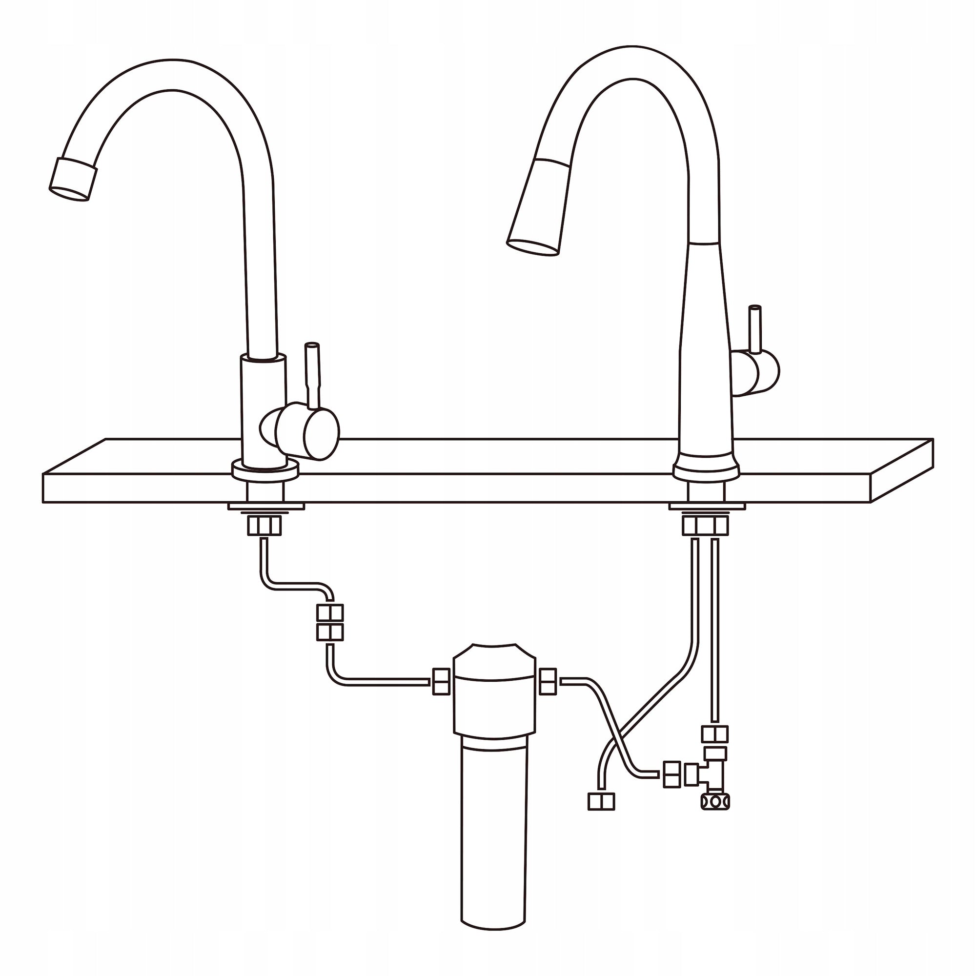 Under-sink filter system Aquafloow tap water faucet Set EAN (GTIN) 5902668105729