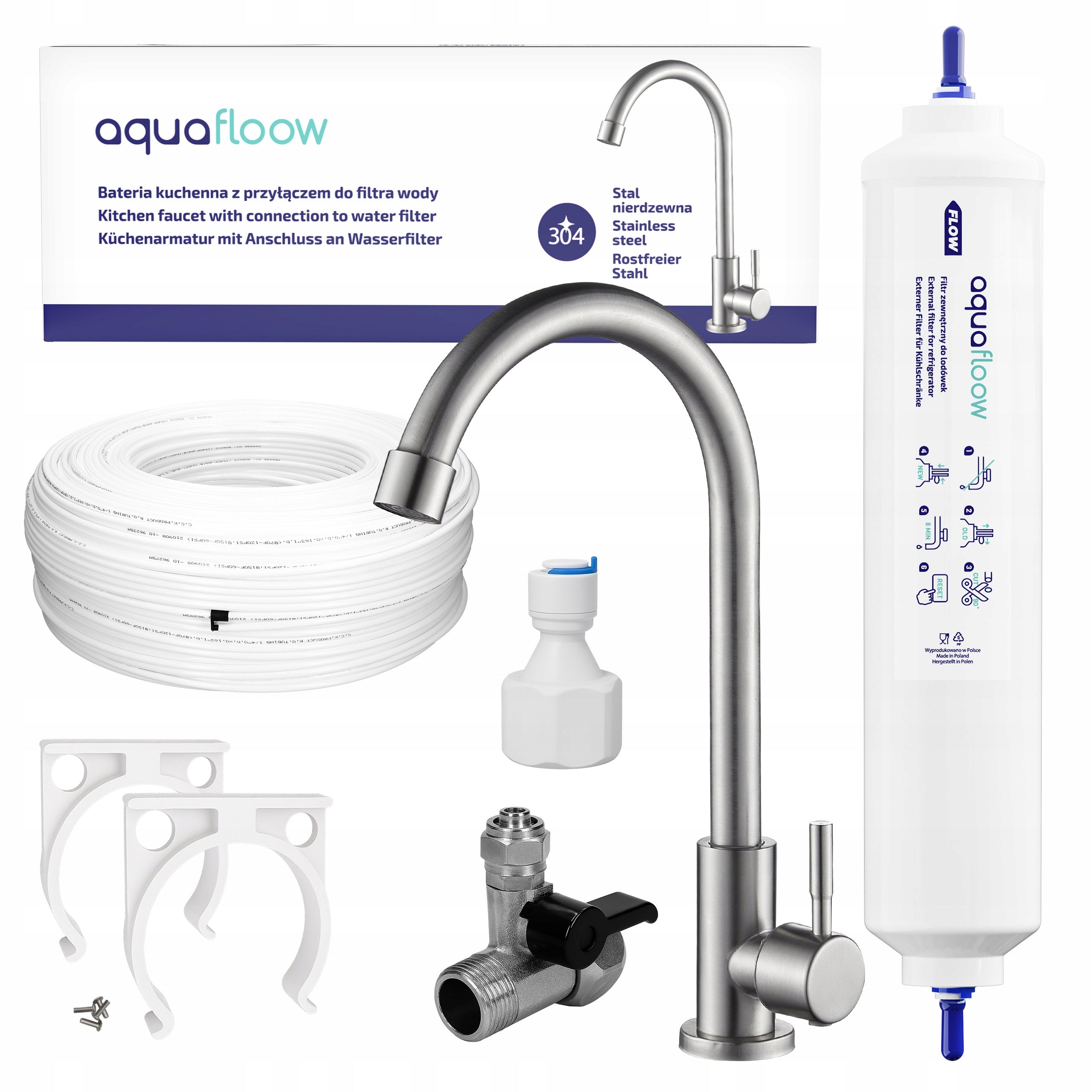 Under-sink filter system Aquafloow tap water faucet Set