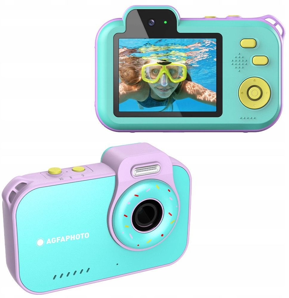 Underwater Camera Waterproof 3m Agfaphoto Agfa 12mp 2.7k 2x Lens + Games