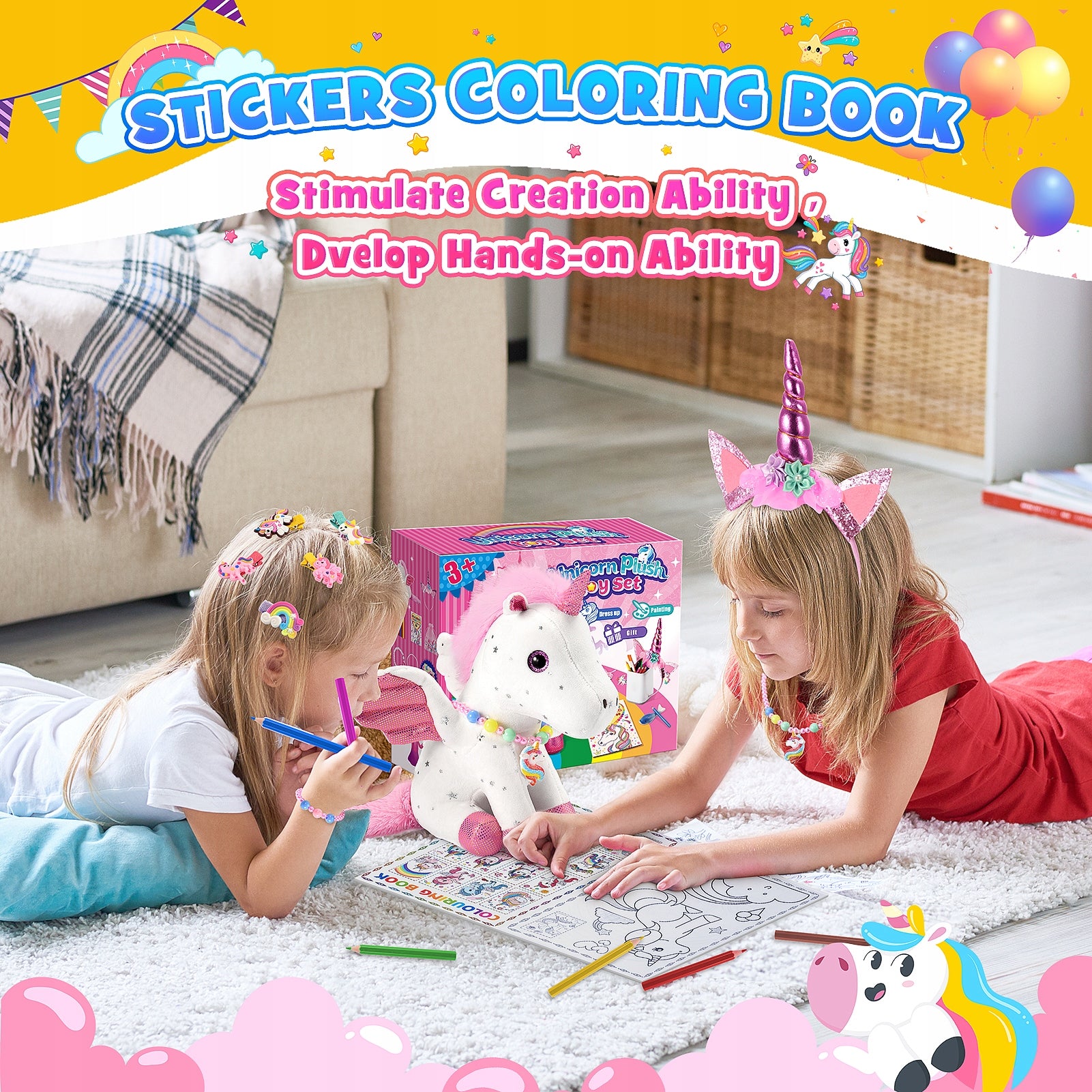 Unicorn Toy Set, Plush Toys, 22-Piece Manufacturer code WJ12168AXXCL