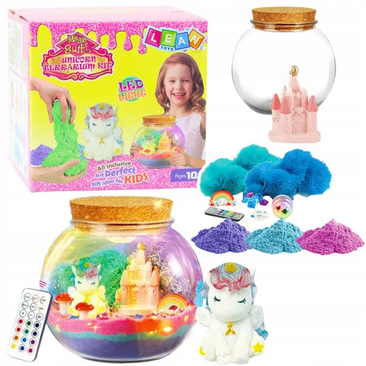 Unicorn set creative girls night light kinetic sand DIY Packaging status original