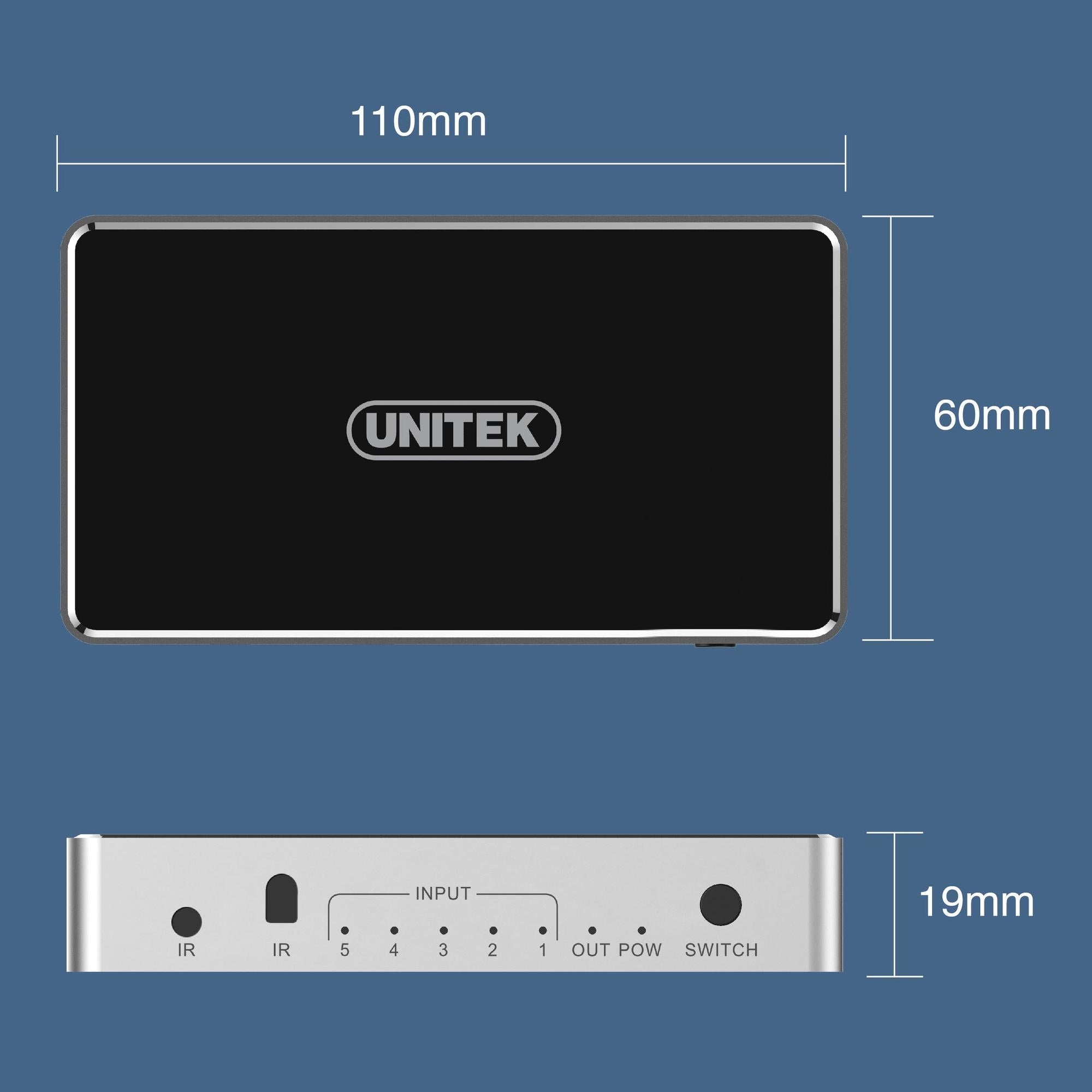 Unitek HDMI 1.4b 5 IN-1 OUT 4K Signal Switch Manufacturer code V1110A