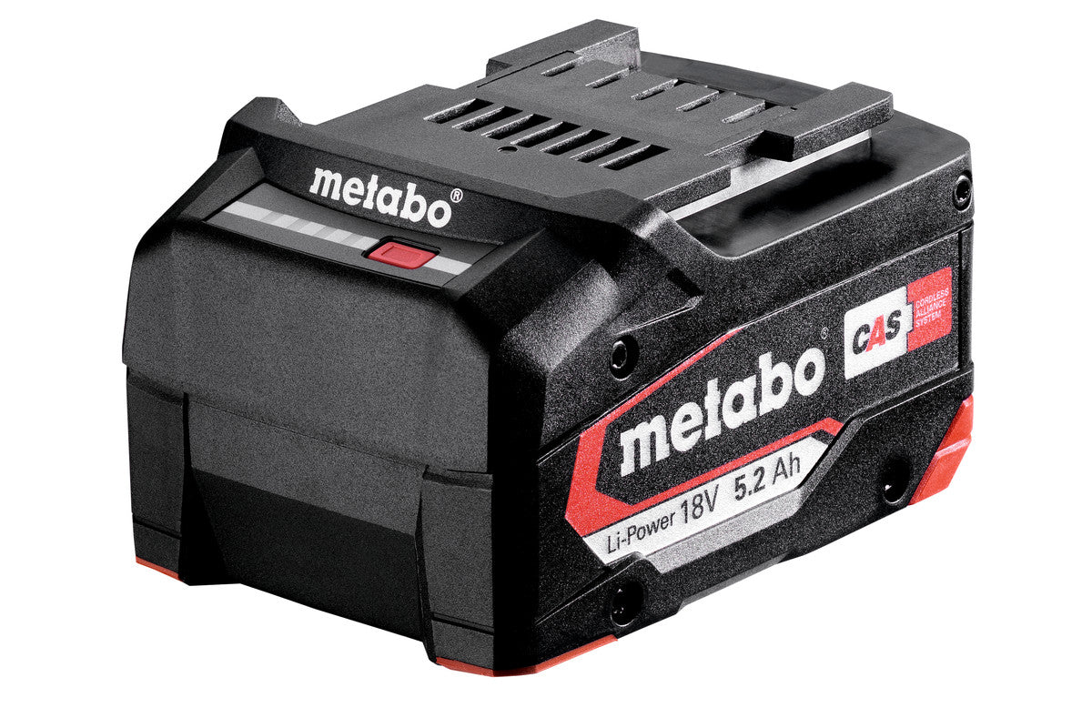 Universal Charger Metabo ASC 55 + 2 Batteries 18V 5,2Ah Li-Power CAS Brand Metabo