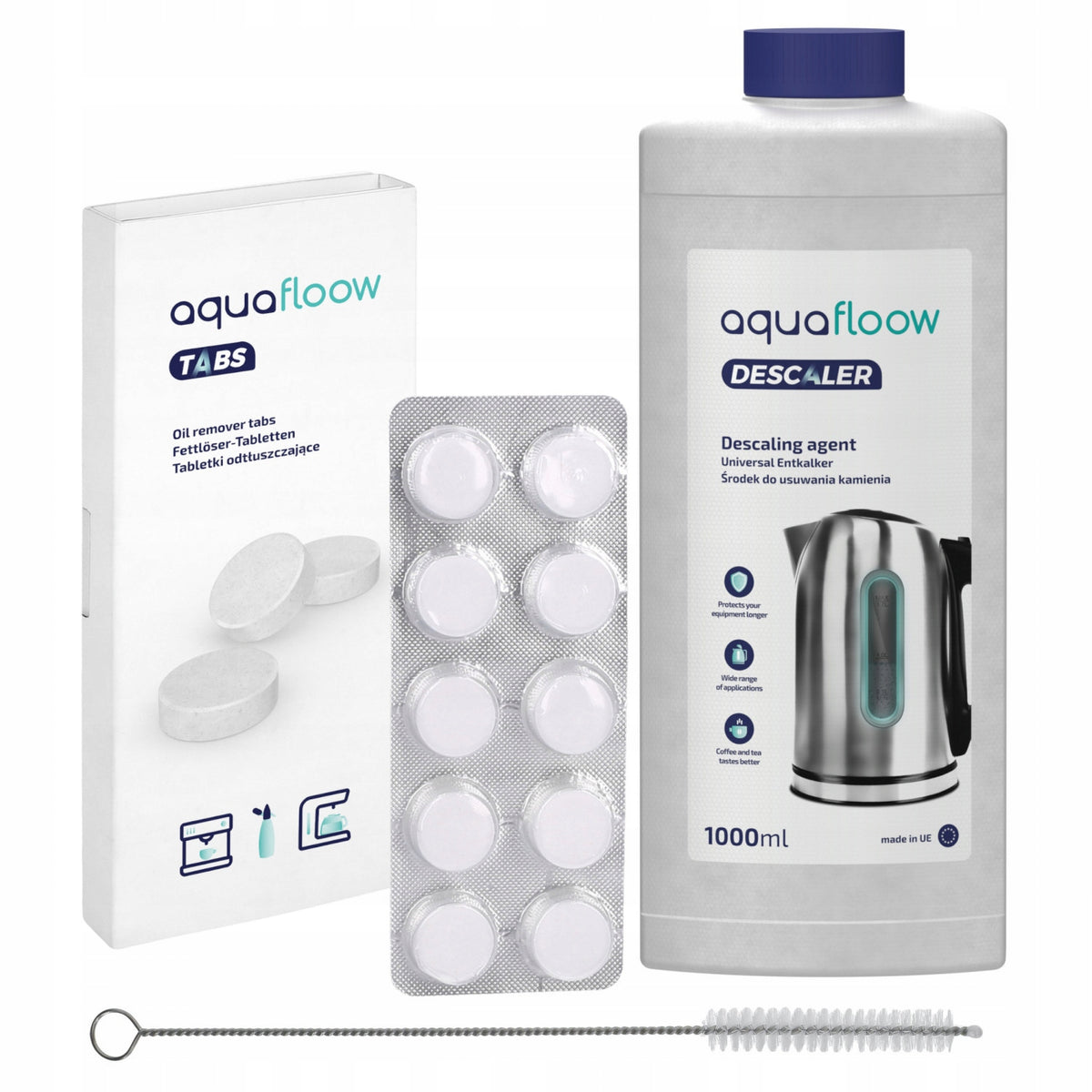 Universal Descaler 1L for SAECO Coffee Maker + Tablets + Cutter