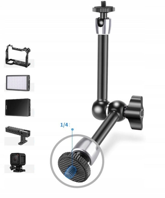Universal Magic Arm Holder 11" Articulated Arm 1/4 Thread