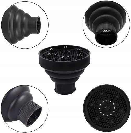 Universal Silicone Folding Diffuser for Dryers Black Manufacturer code DFUS