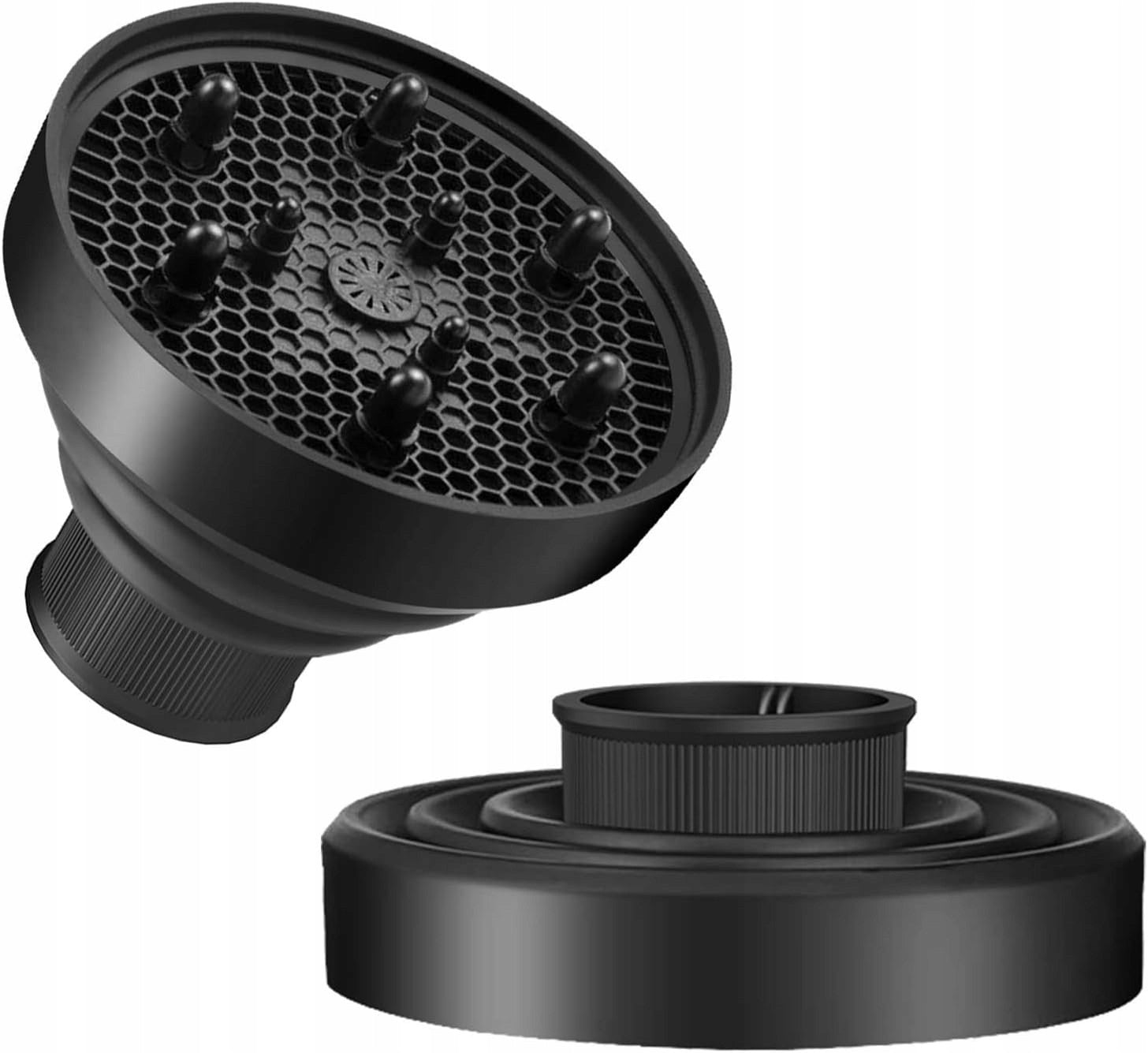 Universal Silicone Folding Diffuser for Dryers Black