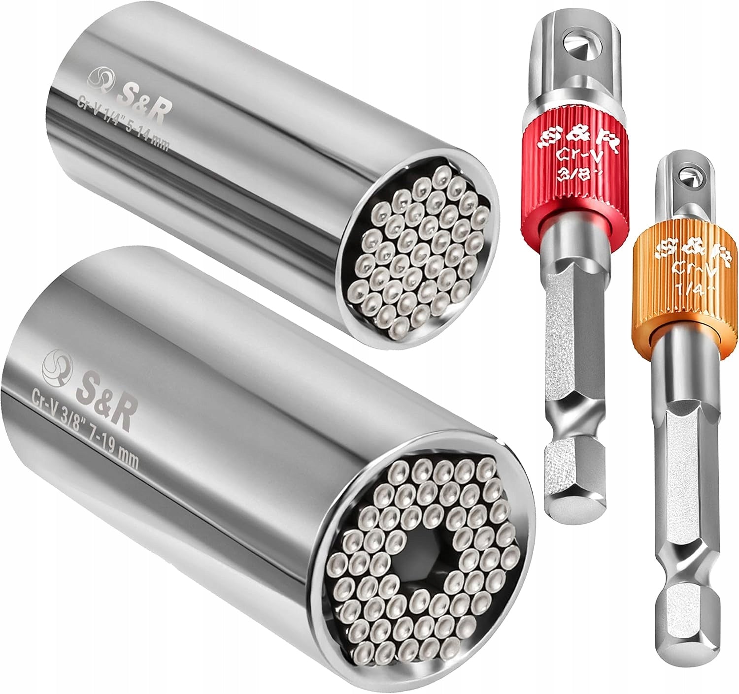 Universal cap socket wrench S&R socket wrench set adapter 2sz