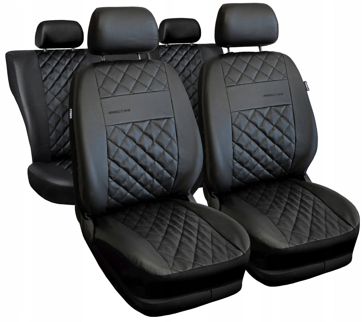 Universal car seat covers set PERFECT LINE Black