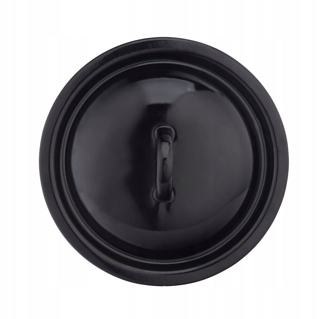 Universal enameled pot lid Silesia black 20 cm