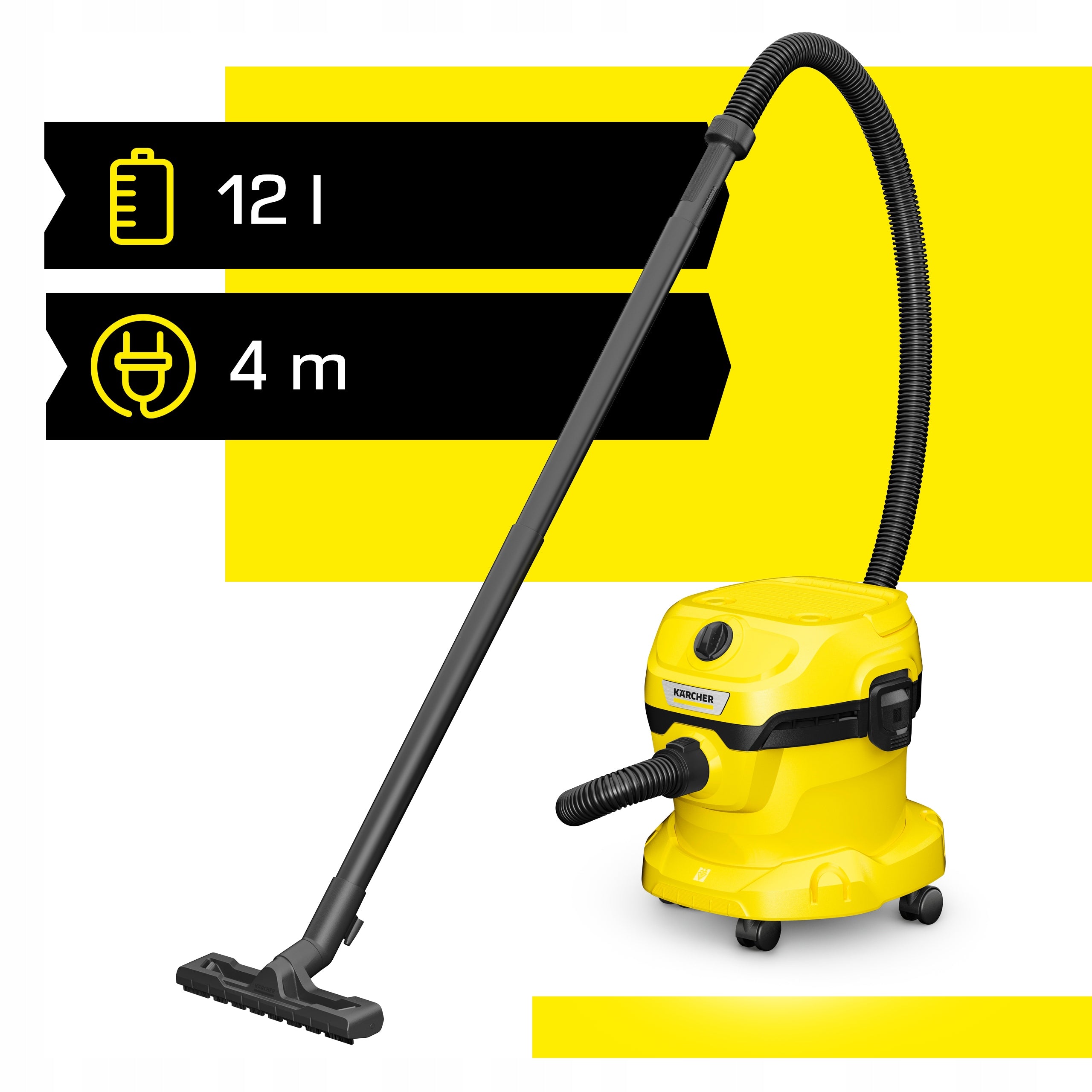 Universal energy-saving vacuum cleaner Karcher WD 2 Plus V-12/4/18 15K 15l Brand Kärcher