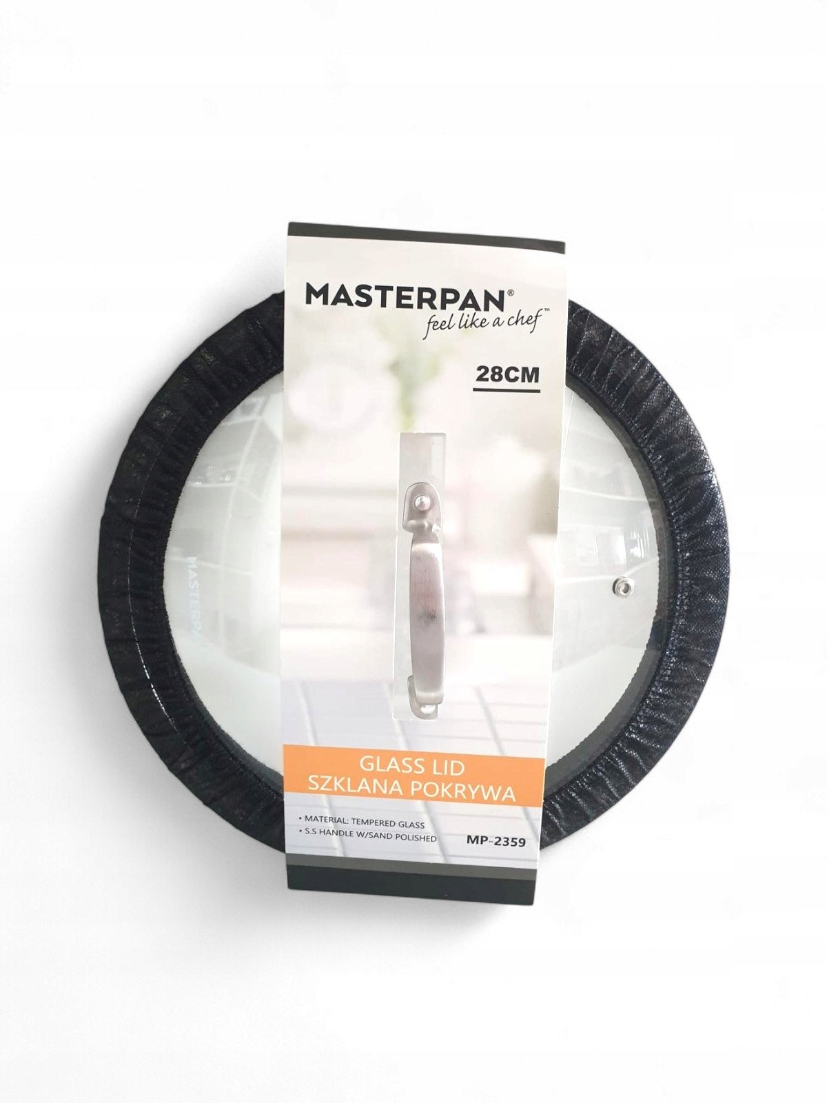 Universal glass lid for pan pot cover 28CM MASTERPAN Brand Masterpan