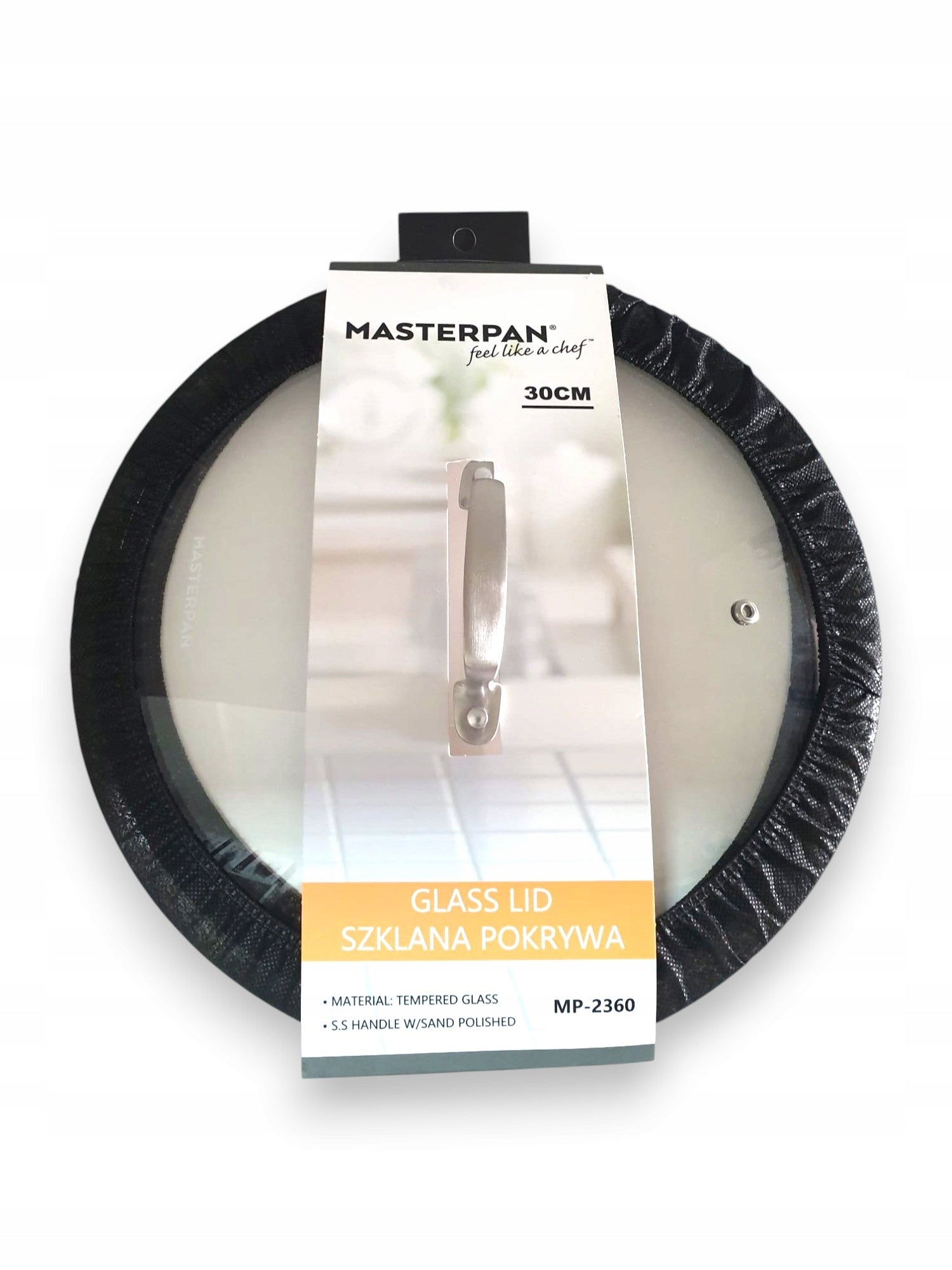 Universal glass lid for pan pot cover 30CM MASTERPAN Brand Masterpan