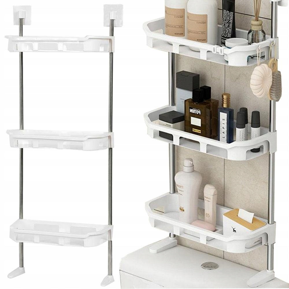Universal wall bathroom shelves for toilet bowl