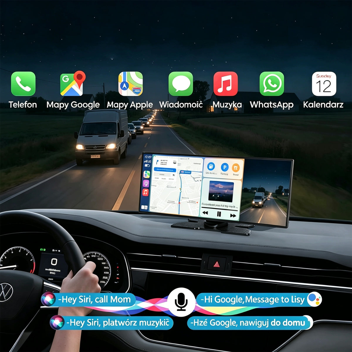 Uniwersalny ekran 11.5 "Multimedia radiowe samochodowy Carplay AndroidAuto Manufacturer code Yn1256ss