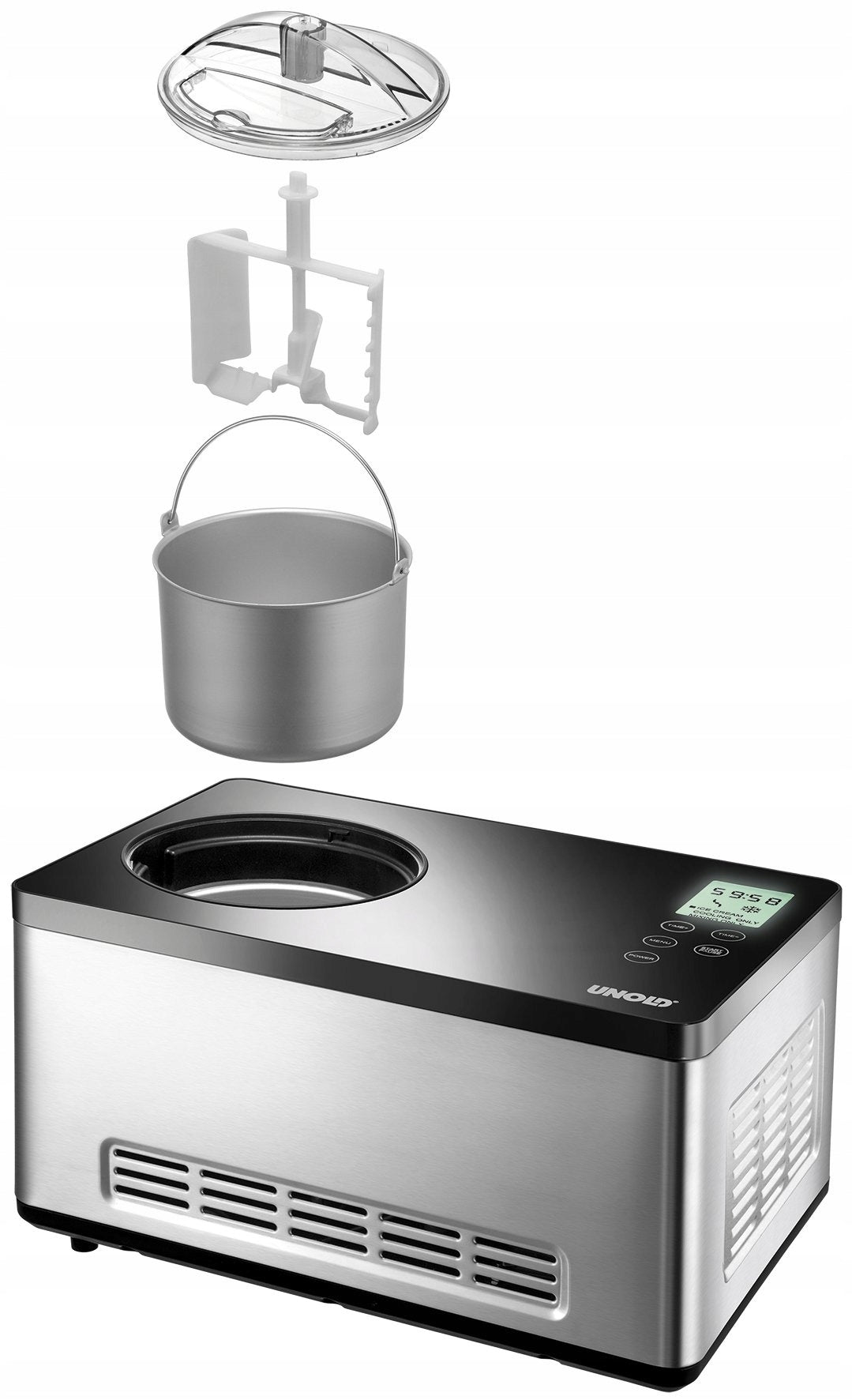 Unold Ice Cream Maker, Silver/Black, 2 L Brand Unold