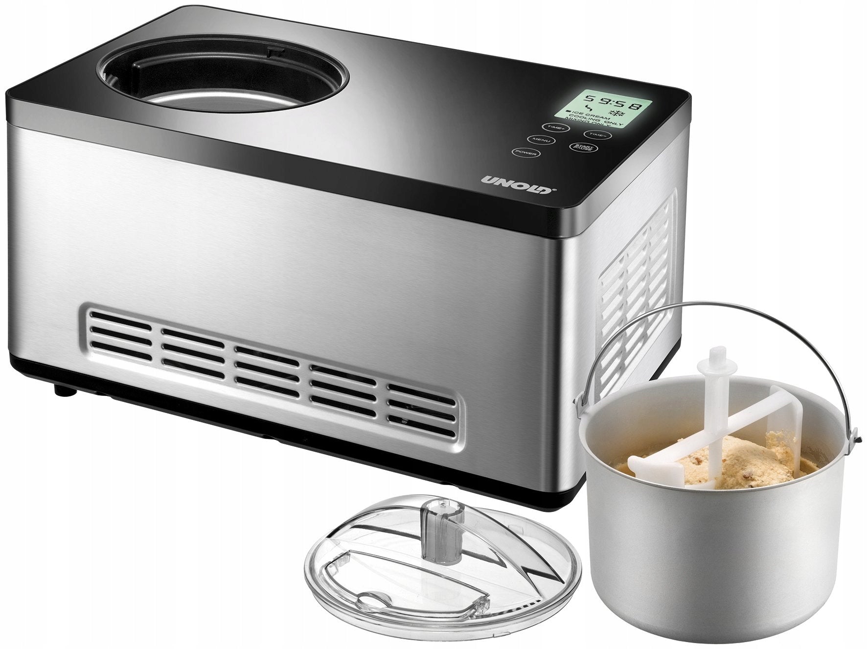 Unold Ice Cream Maker, Silver/Black, 2 L Dominant color silver/gray