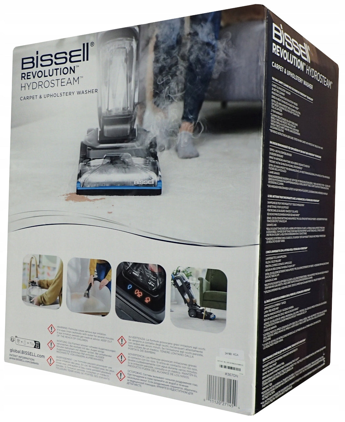 Upholstery Carpet Vacuum Cleaner Bissell 1300W Hydrosteam Manufacturer code 3670N
