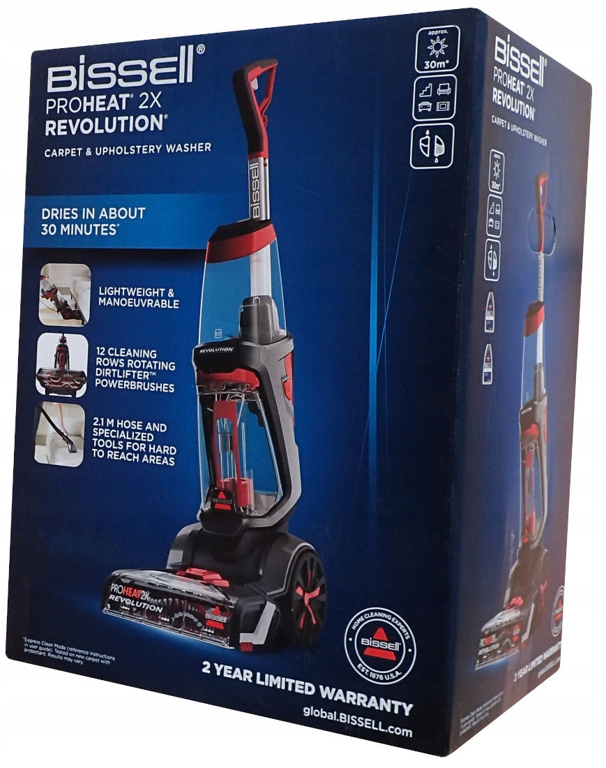 Upholstery Carpet Washing Vacuum Cleaner Bissell 1858N ProHeat 2x Revolution Packaging status original