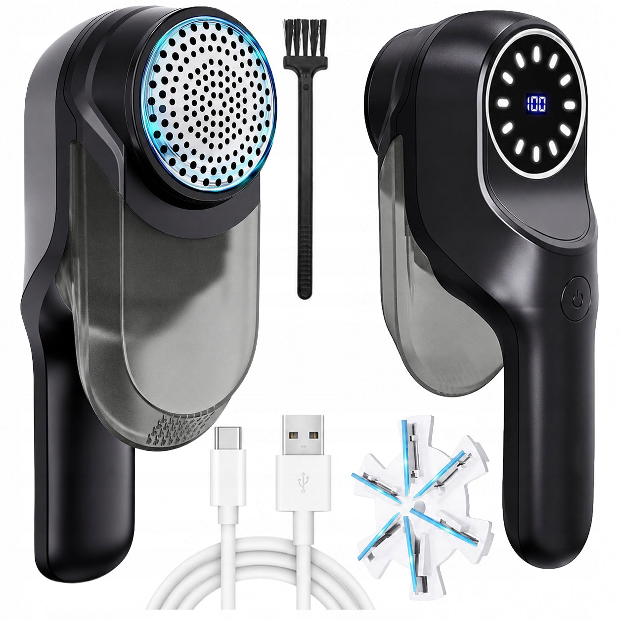 Upholstery Clothes Shaver LARGE STRONG MODERN sweaters 6 KNIVES WIRELESS Brand Stator