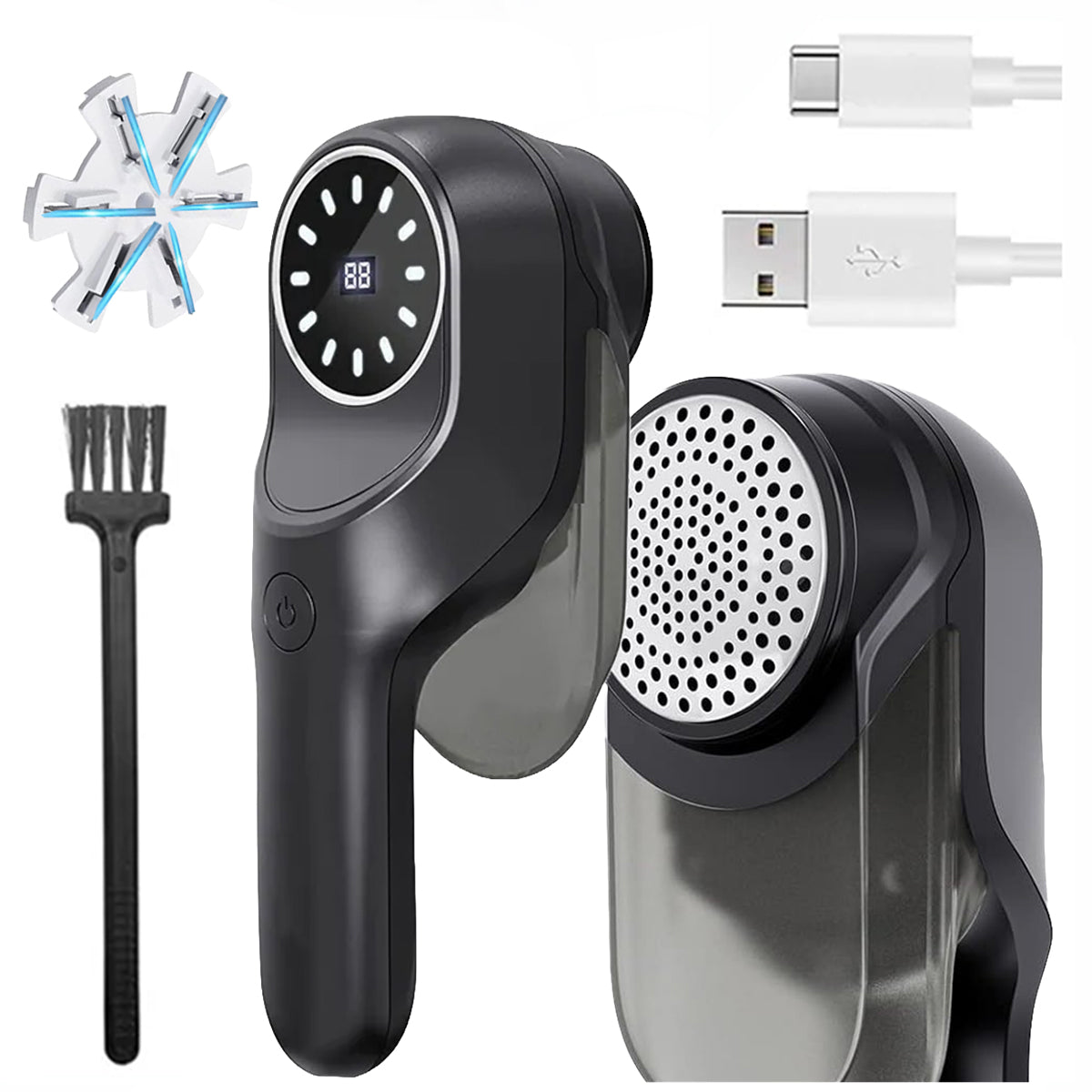 Upholstery Clothes Shaver LARGE STRONG MODERN sweaters 6 KNIVES WIRELESS