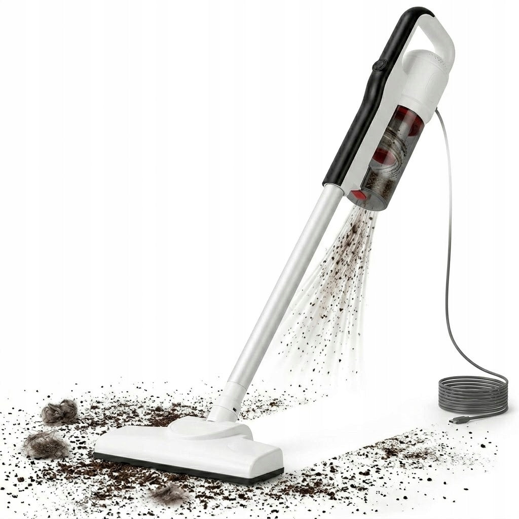 Upright Handheld Corded Vacuum Cleaner 600W 2in1 Strong White