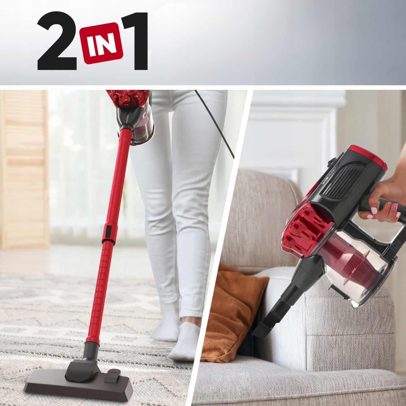 Upright vacuum cleaner 2in1 bagless 600 W HEPA Clatronic BS 1314 Manufacturer code 264012