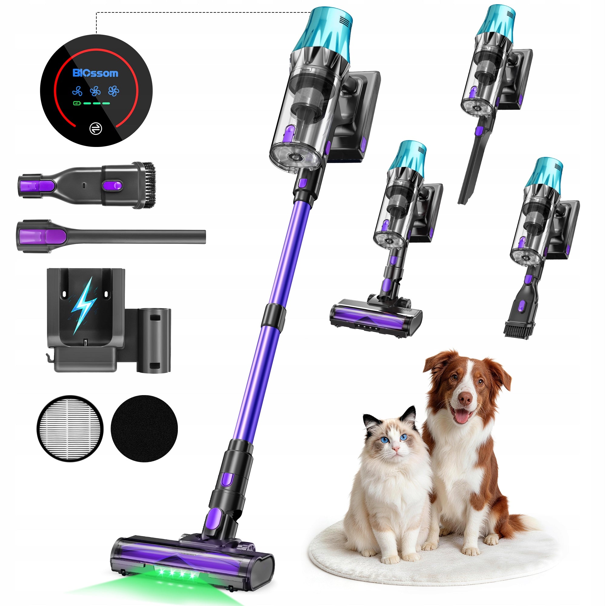 Upright vacuum cleaner Blossom V20 650W 55000PA