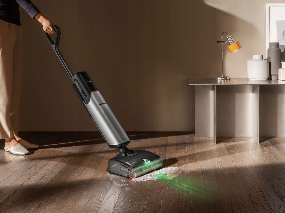 Upright vacuum cleaner DREAME Mova X4 Pro Communications battery status indicator display charging indicator