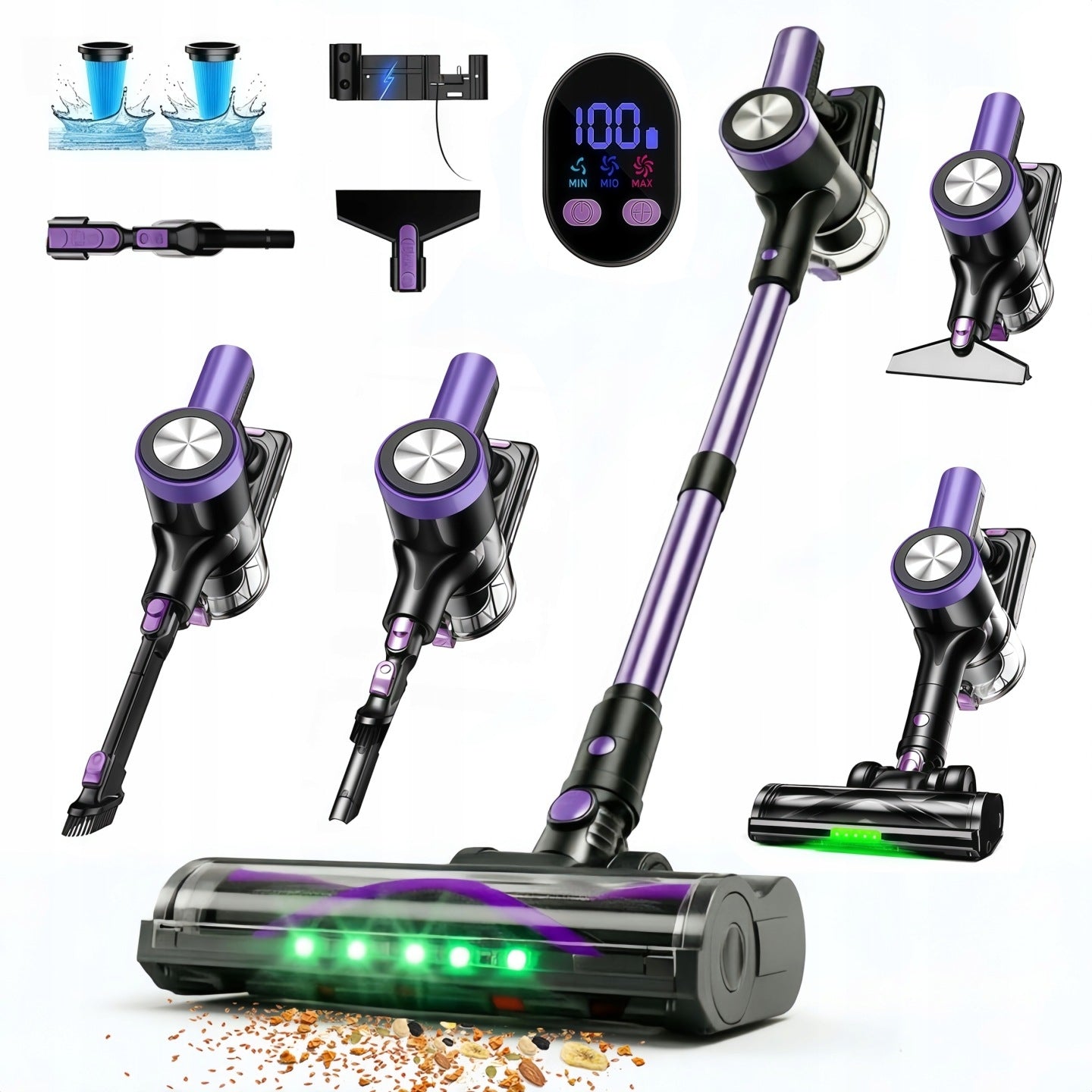 Upright vacuum cleaner Feward H28 500W 50KPA New purple Pet