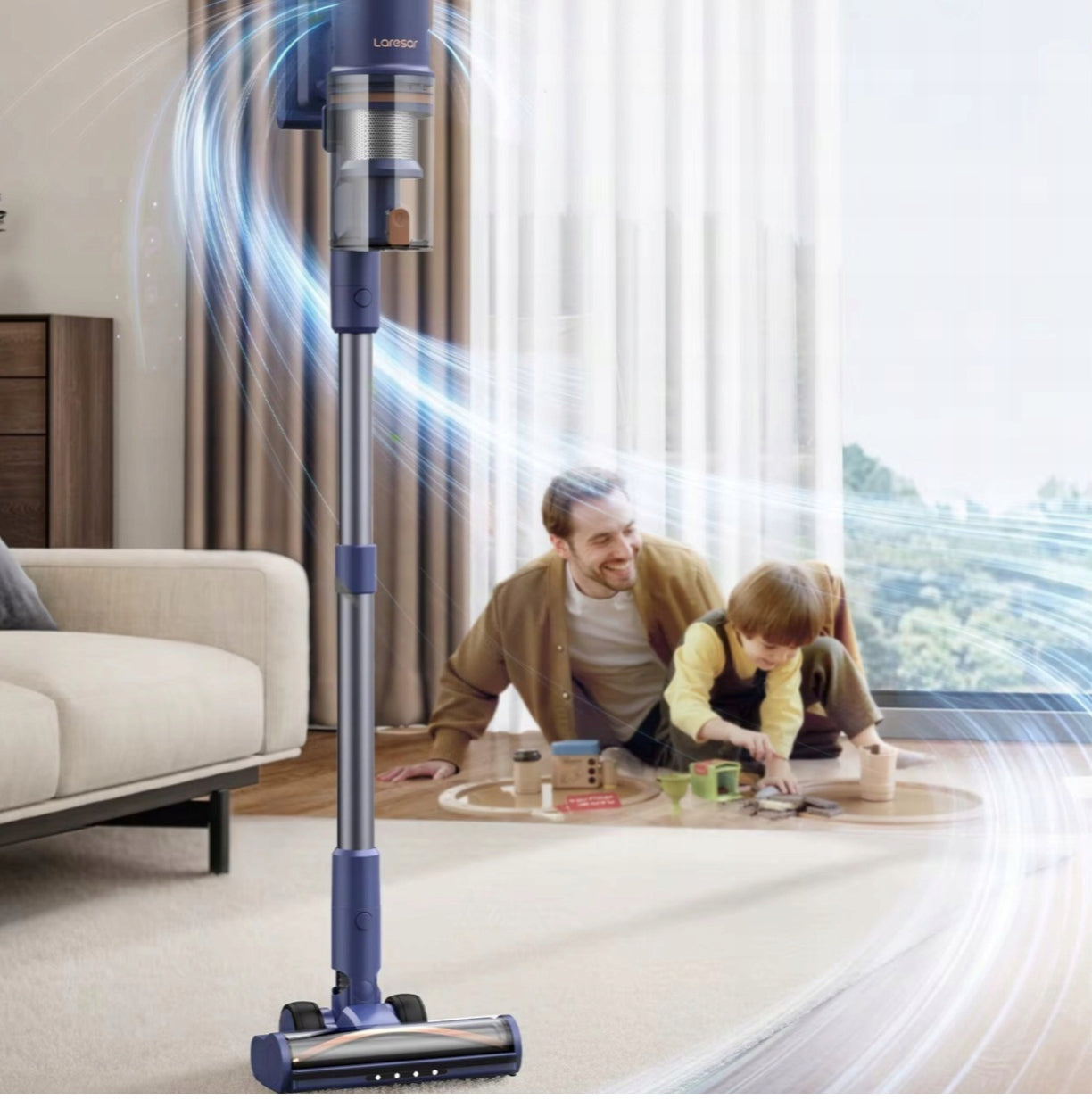 Upright vacuum cleaner Laresar V11 blue Manufacturer code CJD1037
