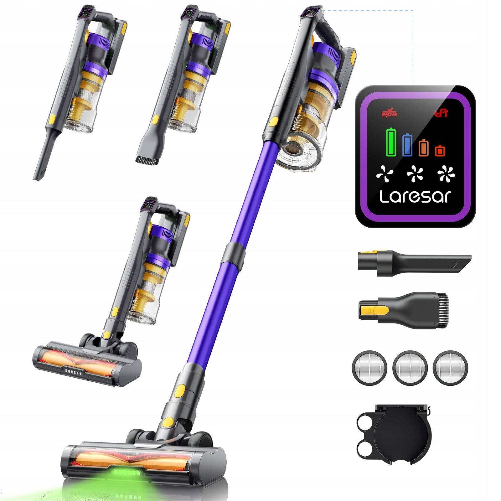 Upright vacuum cleaner Laresar X11 purple