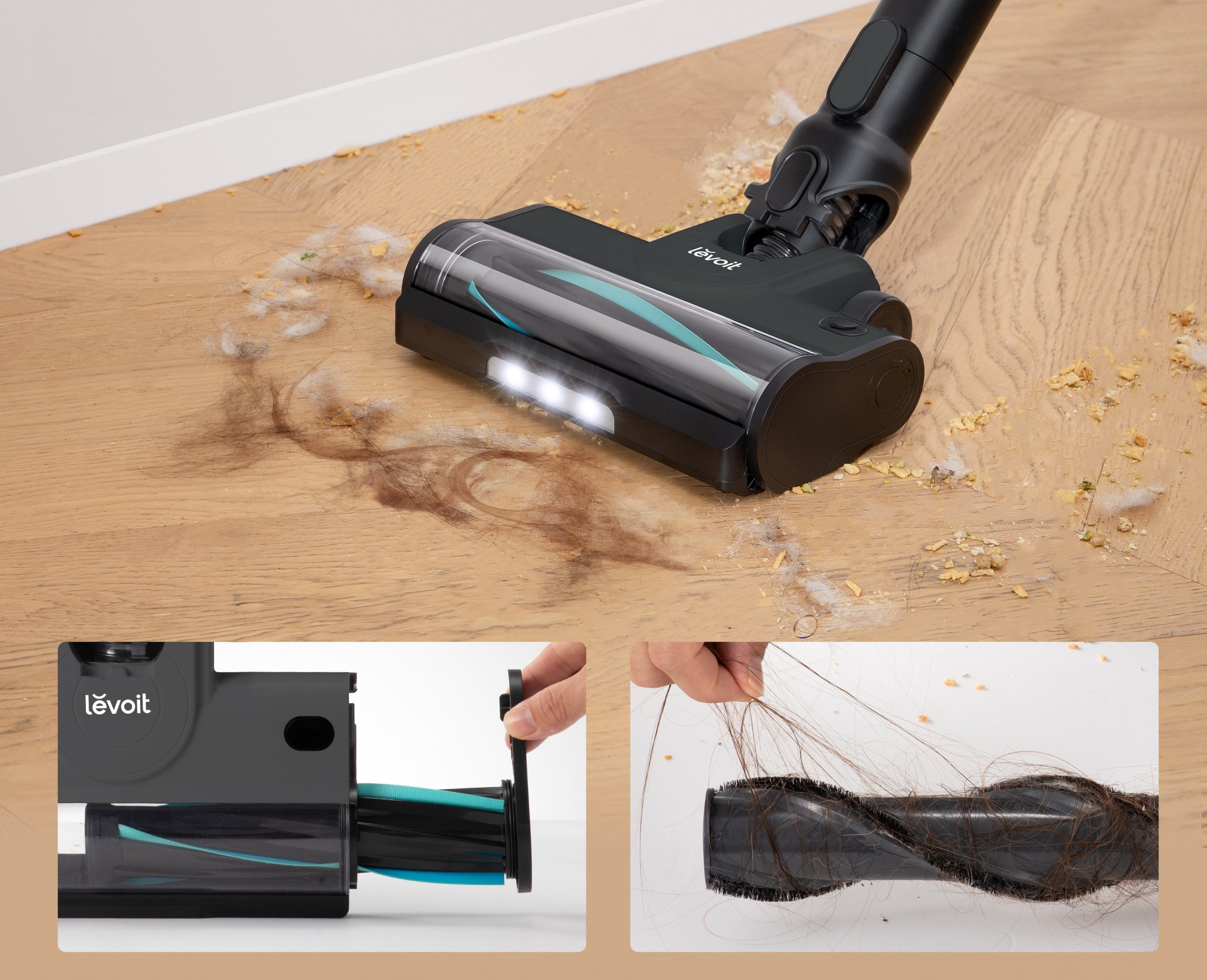 Upright vacuum cleaner Levoit LSV-V201-GEUR black Packaging status original