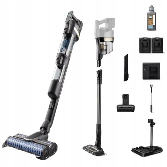 Upright vacuum cleaner PHILIPS AquaTrio XW9465/11 with washing function, two batteries