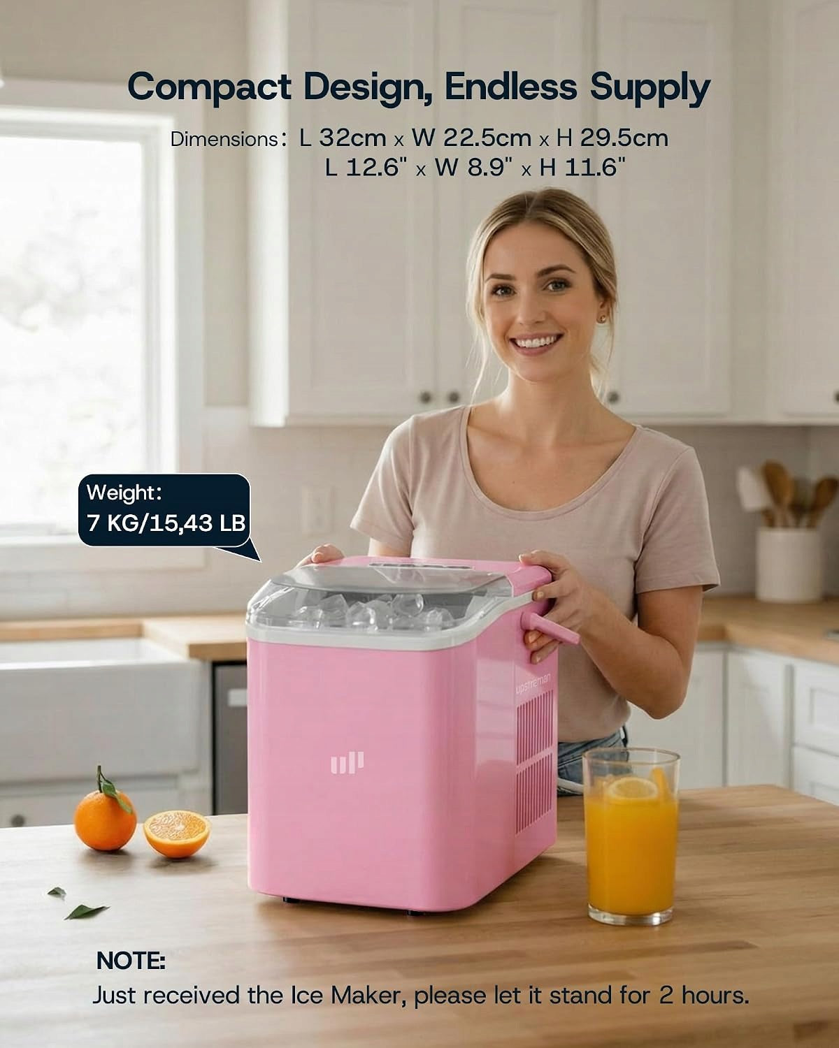 Upstreman Ice Machine, Ice Ready in 6 Minutes, Portable Small Ice Maker Manufacturer code 4057984009068