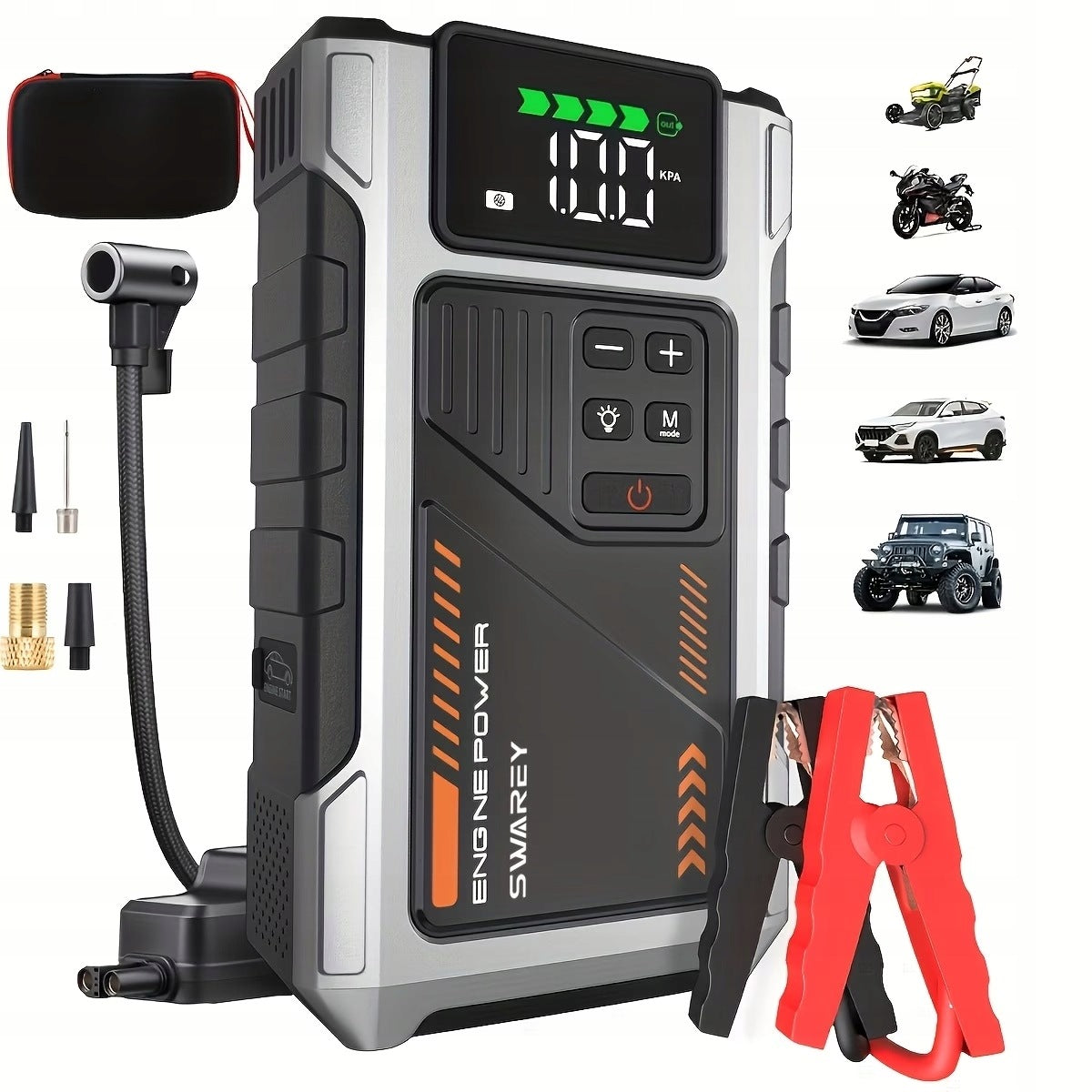 Urządzenie rozruchowe Booster 150PSI Kompresor Starter 6000A