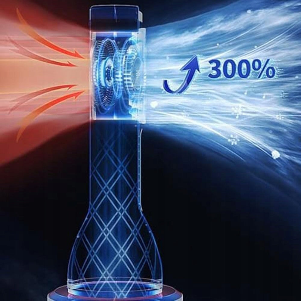 Usb Column Humidifier Fan Water Mist Quiet For Office Dominant color black