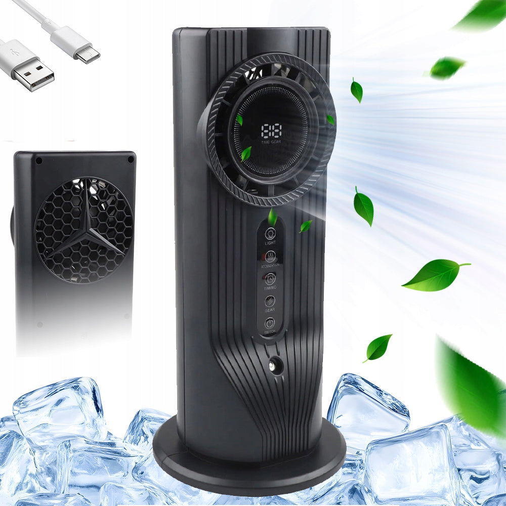 Usb Column Humidifier Fan Water Mist Quiet For Office